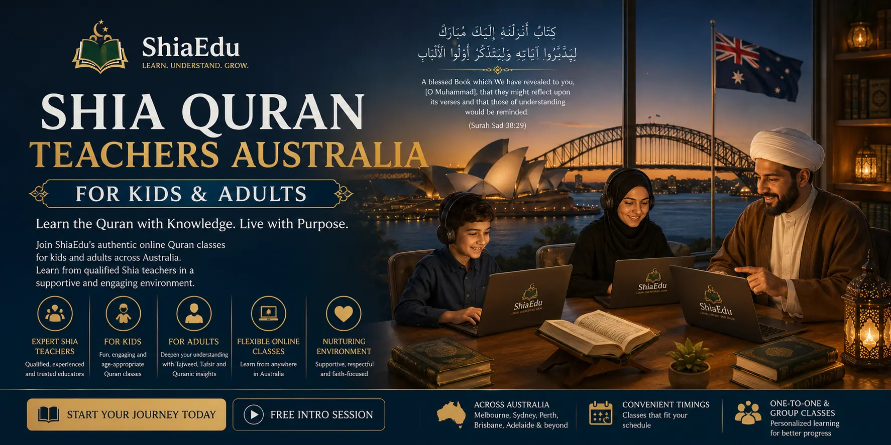 Shia Online Quran Classes Australia — Certified Shia Teacher Guiding Australian Children in Live One-to-One Quran Lessons at ShiaEdu
